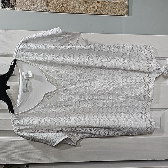 Alfred Dunner Tops - White Short Sleeve Top